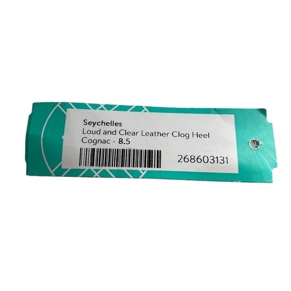 SEYCHELLES loud & clear clog in cognac Size 8.5 NWT - Picture 13 of 13